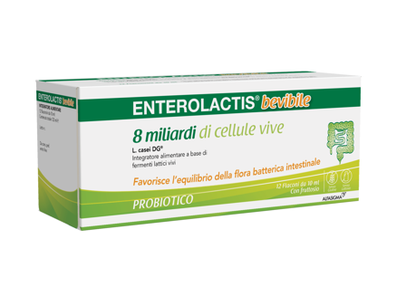 Enterolactis Bevibile 12 Flaconcini 10ml - Probiotico Naturale