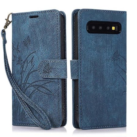 Orkidé PU-deksel for Samsung Galaxy S10