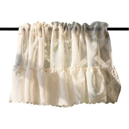 Tyyli Pellavalanka Pitsiset Lyhyet Verhot Ranskalainen Pastoraali Tylli Koristelu Puoliverho Harso Keittiö Tupsu Kappa 2kpl 100*40CM