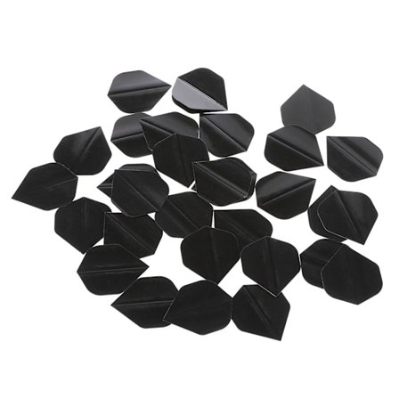 30 stk. Højkvalitets Simple Pure Black PET Dart Flights