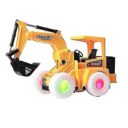1 stk. Elektrisk lekebil for barn med lys og lyd, gravemaskin, elektrisk graveleke