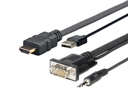 VIVOLINK Pro HDMI-kabel - HDMI / VGA / lyd / USB - 2 m