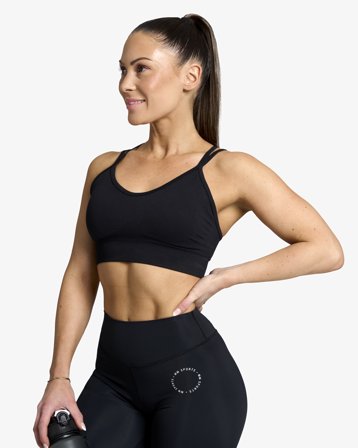 MM Sports Seamless Sports Bra, Black - L, Treningsklær & Sko, Treningsklær Dame, Sport-BH