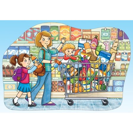 Gulvpuslespil Shopping Trolley - Orchard Toys