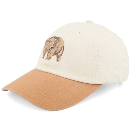 Wild Spirit - Beige unconstructed Cap - Grizzly Bear Washed Stone/Wheat Dad Cap / Unconstructed @ Hatstore