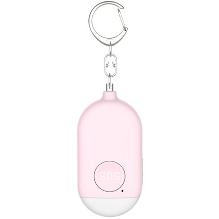 ING Genopladelig Personlig Alarm – Selvforsvarsprodukter – Alarm Nøglering – Genopladelig LED Lommelygte - 130 dB