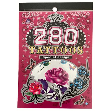 6 st Ark Temporära Tatueringar / Fake Tattoo Sticker - Ros / Blomma