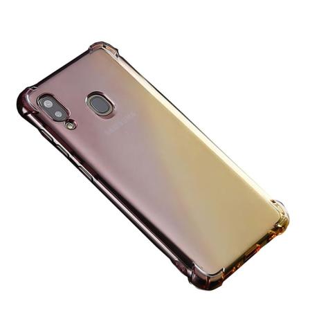 Samsung Galaxy A20E - Iskuja vaimentava Floveme-silikonisuoja Black Svart/Guld