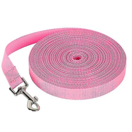 Nylon hundkoppel, 2 cm x 3 meter rosa färg KrX