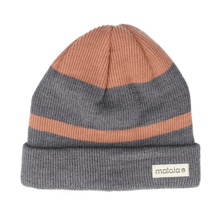 Maloja - Vittorio Knit Beanie Rosewood Multi Cuff Cuff Grey Beanie - @ Hatstore