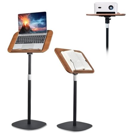 Säädettävä kirja- ja nuottiteline – 1,7m korkeus, puinen paneeli, teräsrunko