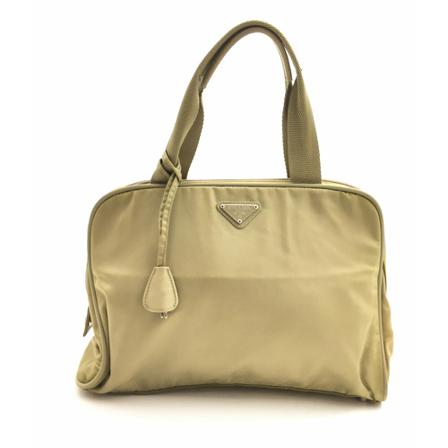 Prada Vintage Prada Olive Nylon Shoulder Taske inbo, Dame Vintage Tasker, Størrelse: ONE Size