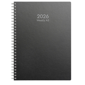 Ukealmanakk A5 svart 25