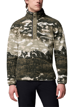 Columbia Helvetia II Printed Half Snap Fleece Tröjor Herr Grön XXL