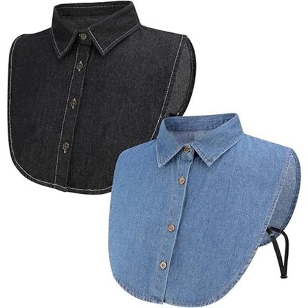 To Dele - Dame Skjortekrave - Skjortekrave - Justerbar