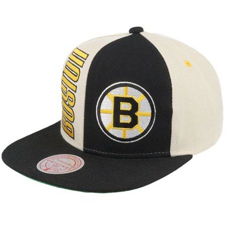 Mitchell & Ness - NHL Svart snapback Keps - Boston Bruins Pop Panel Off White/Black Snapback @ Hatstore