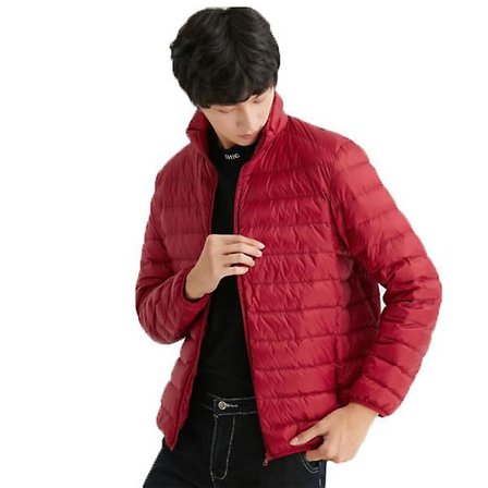 Herre Pakkbar Dunjakke Isoleret Vinterjakke Letvægtsjakke