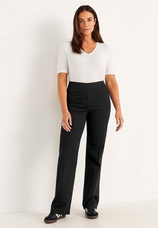 Cellbes of Sweden - Jeans med høy elastisk midje Elisa i svart denim for damer i størrelse 34R