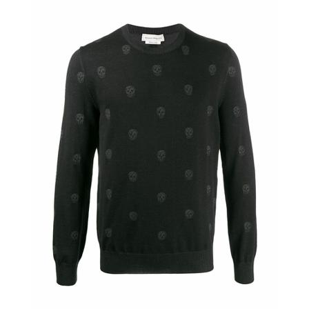 Alexander Mcqueen Heren Zwart WOL Truien , Zwart , Heren , Maat: L
