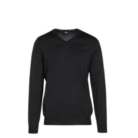 Hugo Boss V-neck Strik Sort, Herre Strik