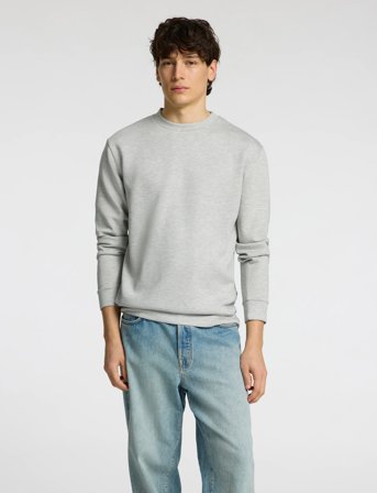 Selected Slhemanuel Soft Crew Neck Sweat Noos - Grey - M