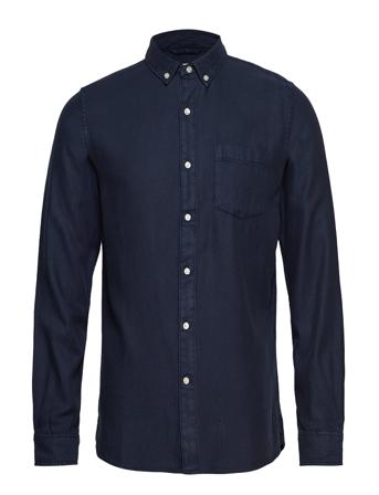 Twill Shirt/Vegan Skjorte Casual Blå Knowledge Cotton Apparel