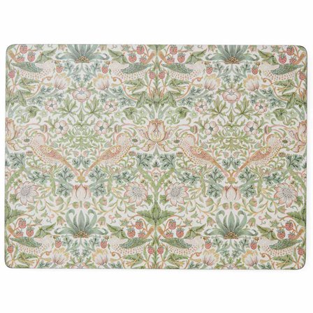 Spode Morris & Co Strawberry Thief pöytätabletti 4-pakkaus, vihreä