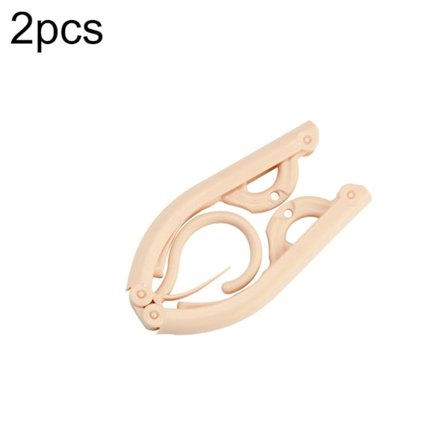 2 st hopfällbar resekläder Organizer Hängställningsställ Garderob Torkhållare (beige)