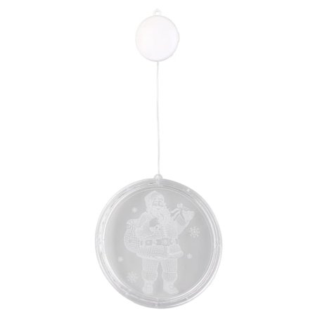 3D Jul Fönsterlampa Batteridriven Akryl LED Jul Dekorativ Lampa för Dörr Sovrum Gård 22 cm