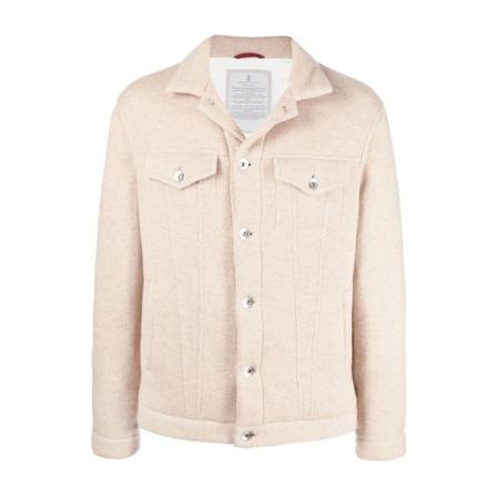 Brunello Cucinelli, Light Jackets Beige, Heren, Maat:M