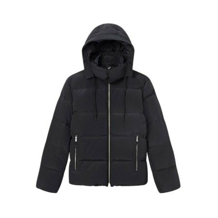 Wood Wood, Ventus stripe down jacket Czarny, Mężczyzna, Rozmiar: S