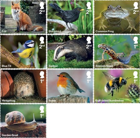 England - Havens dyreliv - Postfrisk sæt 10v