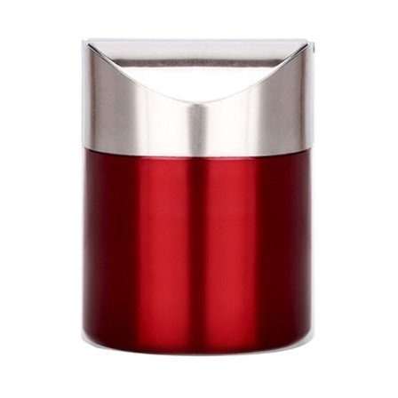 Mini metall soptunna bordsskiva 0,40 gallon (1,5 l) återanvändbar soptunna skrivbordsmaganement för hemmakontor skola sann färg