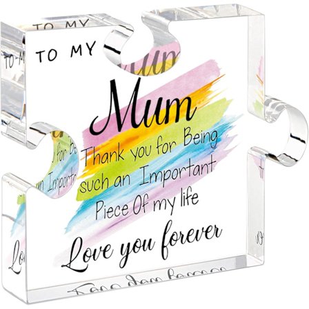 Gaver til mor Sødt akryl minde, gaveideer Præsenter til mor fødselsdag jul mors dag pensionering fra datter søn (5x3,94 tommer)