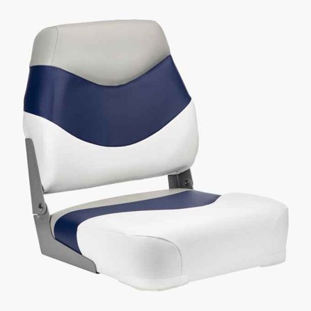 Biltema - Sammenleggbar båtstol hvit/blå