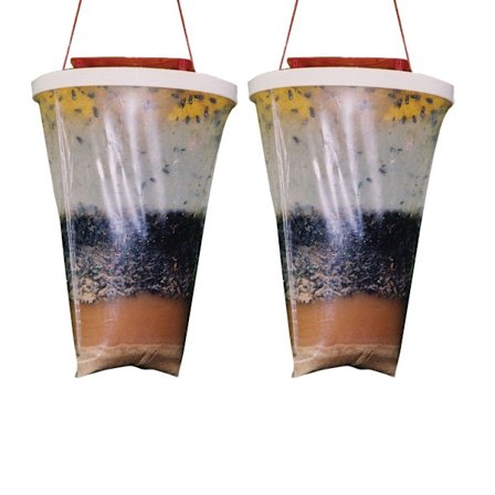 Pakkefluefeller Utendørs Flueposer Fluefanger Utendørs Utendørs Hengende Fluedreper Flygende Insektfelle for Utendørs Innendørs Terrasse