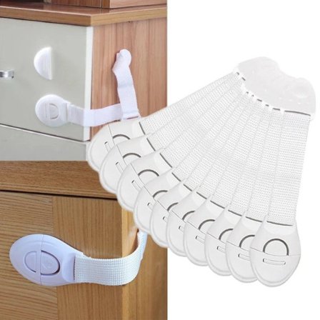 10 stk. Babysikkerhedsskabslåse Børnesikkerhedsbeskyttelse Skuffe Dør Skabslåse Plastikbeskyttelse Børnesikkerhedsdørremme
