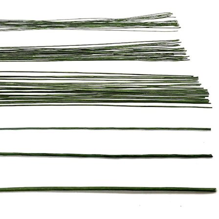 21,6 tum blomsterstjälkar tråd grön papperslindad tråd 18 gauge 20 gauge 24 gauge för hantverk blomsterarrangemang