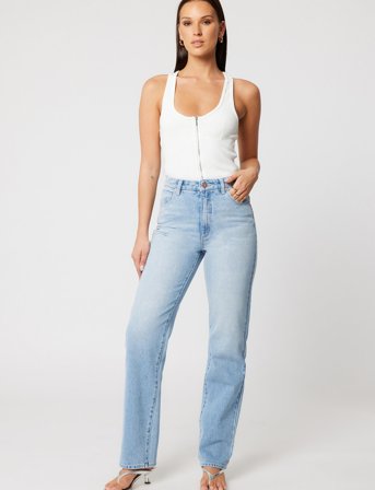 ABRAND 94 High Straight Gia Light Vintage Blue - Blue - 25