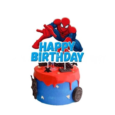 Spiderman Bursdagskake Topper Festutstyr Bursdagsdekorasjoner