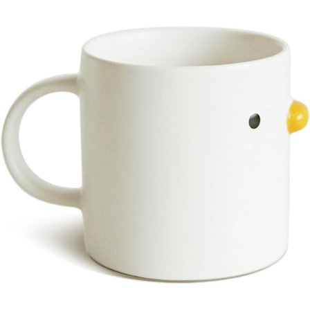 Morsom kylling kaffekopp, håndlaget glasert andekopp, sikker keramisk melke latte krus, 400ML søt tekopp. Beste gaver til kaffe- og teelskere