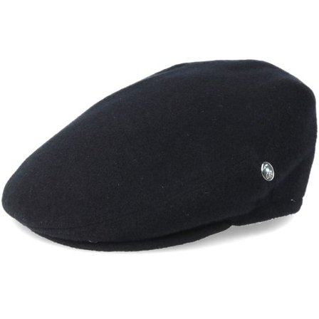 City Sport - Svart flatcap Keps - Black Earflap Flat Cap @ Hatstore