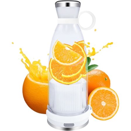 Kompakt Personlig Mixer, Portabel 50W 10 Blad 350ml USB Uppladdningsbar för Juice Shakes Smoothies, Milkshakes, Matberedning och Frysta Blandningar