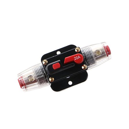 12v DC 20a-100a Bilstereo Solenergi Inline Kretsbryter Tilbakestill Sikringsholder