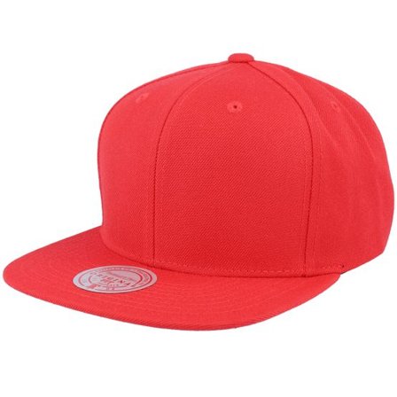 Mitchell & Ness - Röd snapback Keps - Blank Red Snapback @ Hatstore