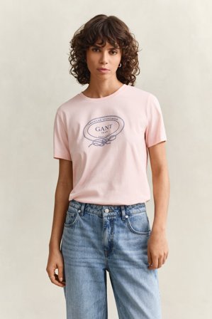 GANT Damen Graphic T-Shirt (XXL) Rosa
