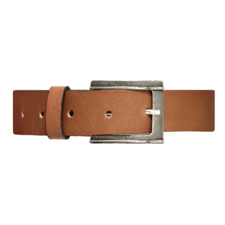 Brunt 30mm damskärp i kalvläder