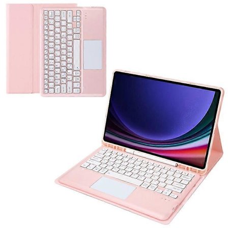 A810B-A Tablet Fodral Kompatibelt med Samsung Galaxy Tab S9 FE+ 12.4" X610 / X616, Bluetooth Tangentbord med Pekplatta och Pennhållare