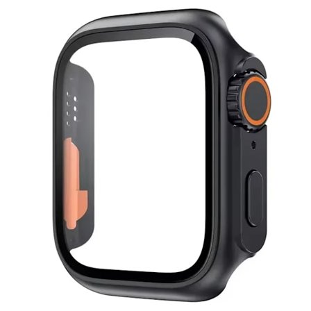 Härdat glas + skal för Apple Watch 10 46mm 42mm Ultra 2 49mm skärmskydd iWatch 9 8 7 6 5 SE 45mm 41mm 44/40mm skal