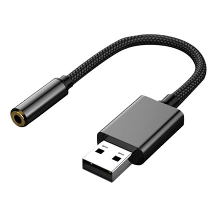 USB till 3,5 mm ljudjackadapter USB till AUX ljudjack externt stereoljudkort för hörlurar högtalare för PS4 för PS5, PC, laptop, stationära datorer